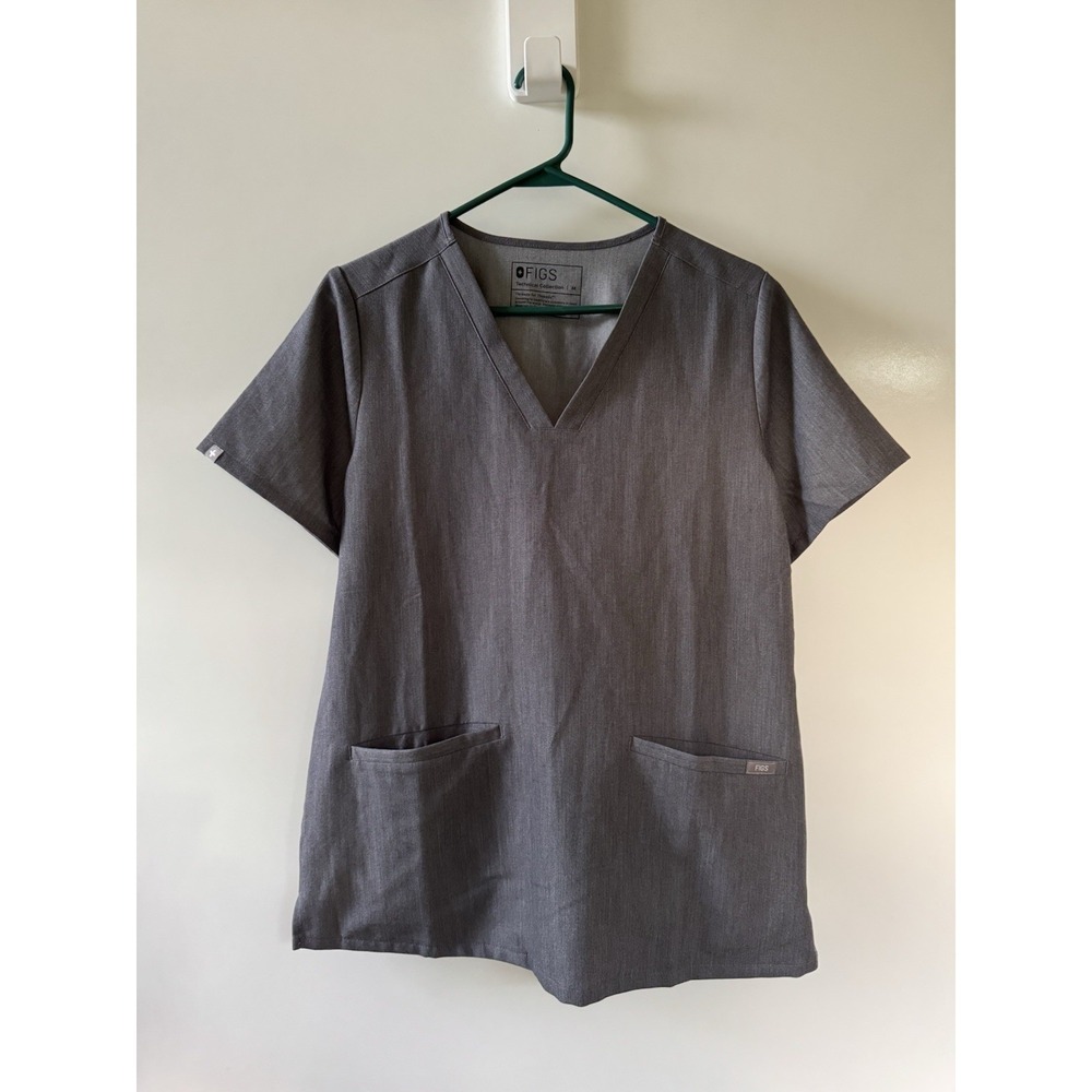 Figs Scrub Top Women's Medium Gray Casma FW1100 Technical Collection M Read